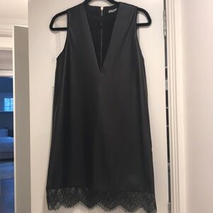Zara pleather black dress size medium